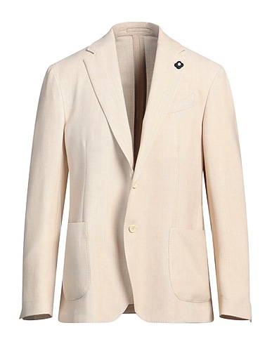 LARDINI Blazer Beige 52% Wool, 29% Polyester, 17% Cotton, 2% Elastane