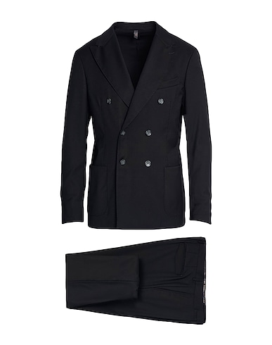 ASFALTO Suits Black 70% Polyester, 28% Rayon, 2% Elastane