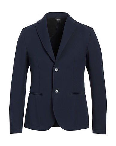 GREY DANIELE ALESSANDRINI Blazer Midnight blue 92% Polyester, 8% Elastane