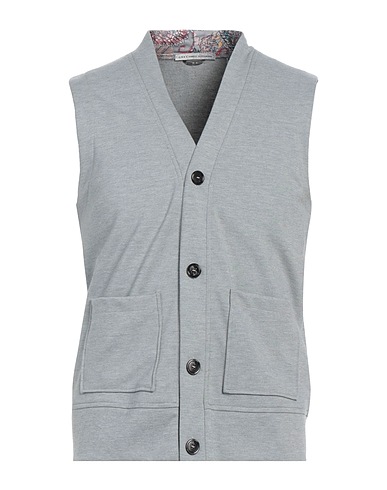 GREY DANIELE ALESSANDRINI Cardigan Light grey 77% Polyester, 18% Viscose, 5% Elastane