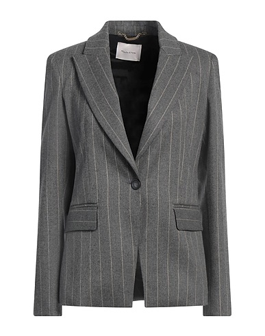 MANILA GRACE Blazer Grey 64% Polyester, 34% Viscose, 2% Elastane