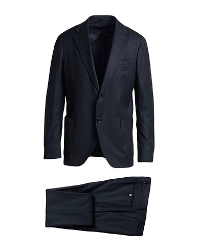 LARDINI Suits Navy blue 89% Wool, 10% Cashmere, 1% Elastane