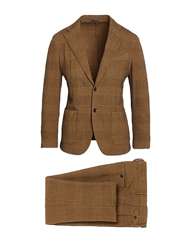 LARDINI Suits Camel 96% Wool, 3% Cashmere, 1% Elastane