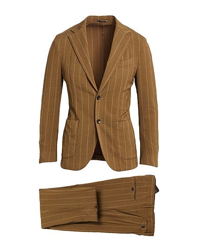 LARDINI Suits Khaki 97% Wool, 2% Elastane, 1% Silk