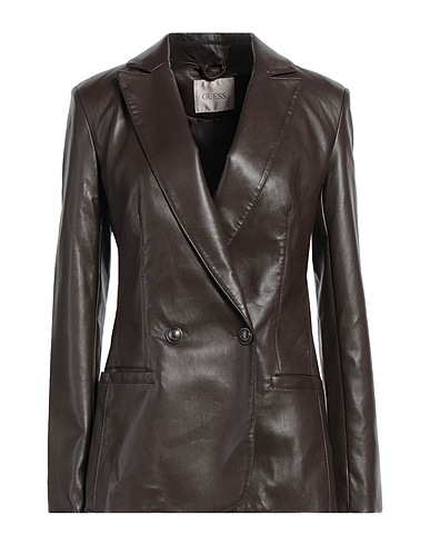 GUESS Blazer Dark brown 100% Polyurethane