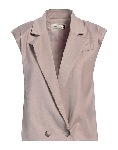HAVEONE Waistcoat Light brown 63% Polyester, 34% Viscose, 3% Elastane