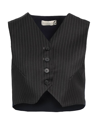 HAVEONE Waistcoat Charcoal 63% Polyester, 34% Viscose, 3% Elastane