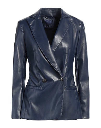GUESS Blazer Navy 100% Polyester, Polyurethane coated