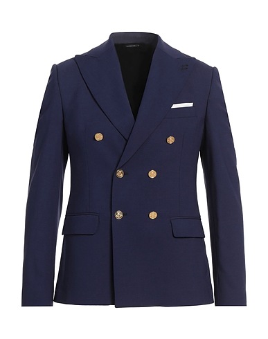 DANIELE ALESSANDRINI Blazer Blue 98% Wool, 2% Elastane