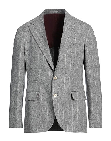 BRUNELLO CUCINELLI Blazer Grey 51% Silk, 47% Wool, 2% Cashmere