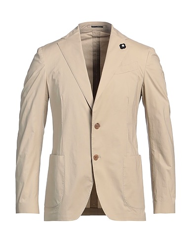 LARDINI Blazer Beige 98% Cotton, 2% Elastane