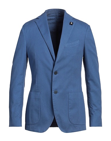 LARDINI Blazer Slate blue 100% Cotton