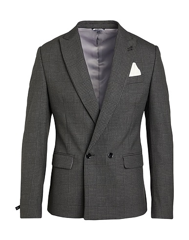 DANIELE ALESSANDRINI Blazer Charcoal 64% Polyester, 34% Viscose, 2% Elastane