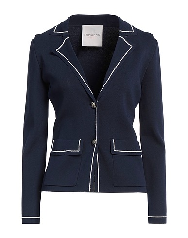 ERMANNO FIRENZE Blazer Navy blue 65% Viscose, 35% Polyamide