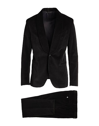 MANUEL RITZ Suits Black 97% Cotton, 3% Elastane