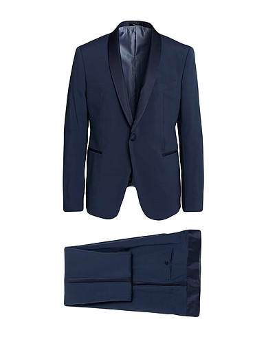 EMPORIO ARMANI Suits Navy blue 100% Virgin Wool