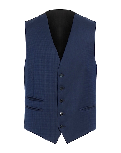 MANUEL RITZ Waistcoat EVENING BLU NOTTE 77% Polyester, 21% Viscose, 2% Elastane
