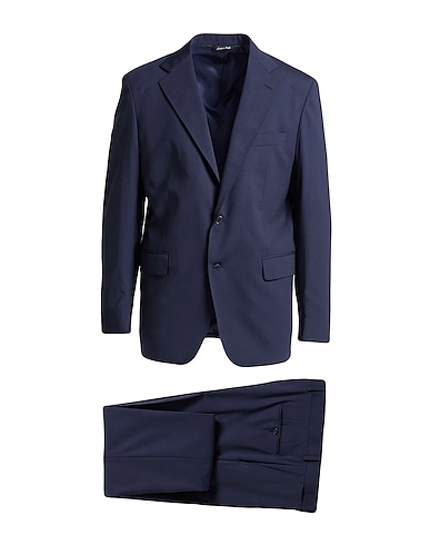 BRIAN DALES Suits Midnight blue 54% Polyester, 44% Wool, 2% Elastane