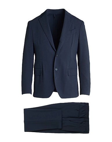 LARDINI Suits Midnight blue 48% Virgin Wool, 46% Polyamide, 6% Elastane