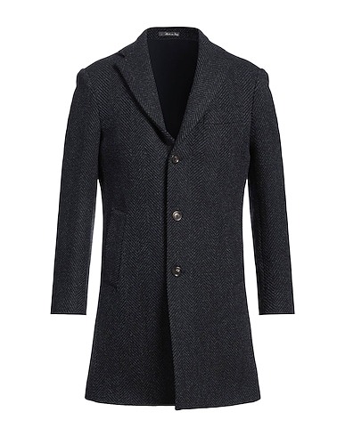 ANDREA BARBERI Coat Midnight blue 97% Wool, 3% Cashmere