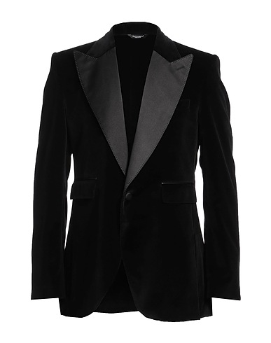 DOLCE&GABBANA Blazer Black 90% Cotton, 8% Silk, 2% Polyester