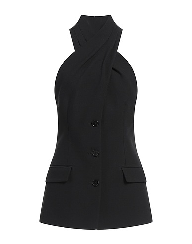 MICHAEL KORS COLLECTION Waistcoat Black 53% Acetate, 47% Viscose