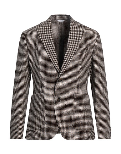 MANUEL RITZ Blazer Black 59% Cotton, 21% Acrylic, 8% Other Fibres, 7% Polyester, 5% Wool