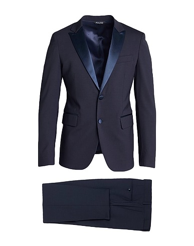 BRIAN DALES Suits Midnight blue 54% Polyester, 44% Wool, 2% Elastane