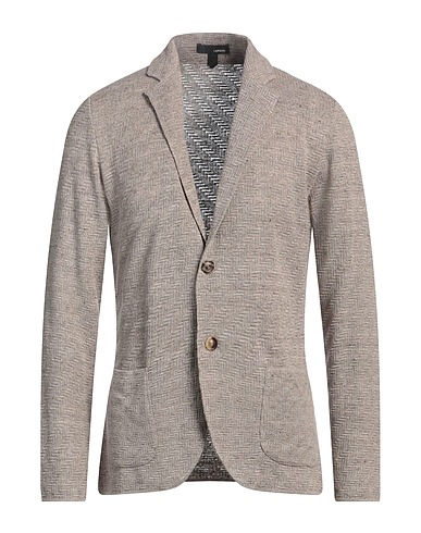 LARDINI Blazer Khaki 73% Linen, 27% Cotton