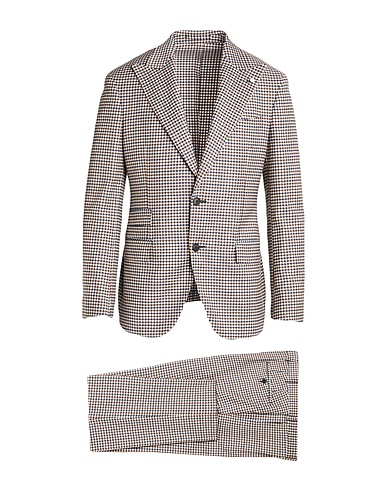 LUIGI BIANCHI Mantova Suits Brown 98% Virgin Wool, 2% Elastane