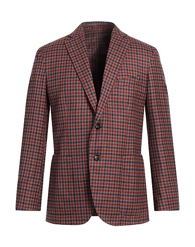 ANDREA BARBERI Blazer Mattone 100% Lana