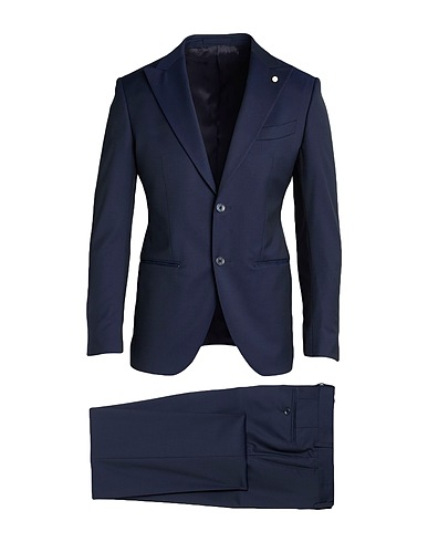 LUIGI BIANCHI Mantova Suits Midnight blue 99% Virgin Wool, 1% Elastane