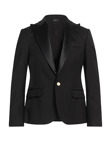 DANIELE ALESSANDRINI Blazer Black 63% Polyester, 34% Viscose, 3% Elastane, Cotton