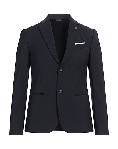 GREY DANIELE ALESSANDRINI Blazer Midnight blue 55% Wool, 41% Polyester, 4% Elastane