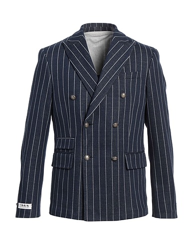 BERNA Blazer Navy blue 60% Polyester, 40% Cotton
