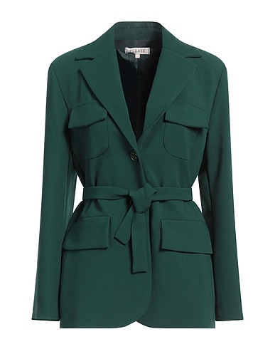 PLEASE テーラードジャケット ダークグリーン ポリエステル 83% / レーヨン 13% / ポリウレタン 4%