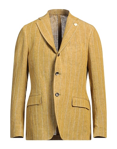 LARDINI Blazer Mustard 100% Linen