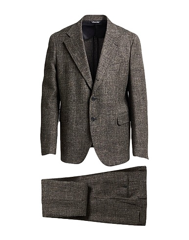 BRIAN DALES Suits Charcoal 45% Wool, 27% Linen, 18% Polyamide, 10% Cotton