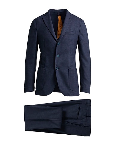 SANTANIELLO Suits IL VIAGGIATORE Navy blue 60% Wool, 38% Polyester, 2% Elastane