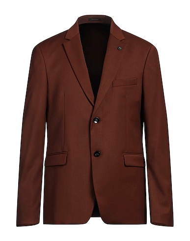 OFFICINA 36 Blazer Brown 64% Polyester, 33% Viscose, 3% Elastane