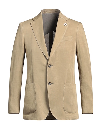 LARDINI テーラードジャケット サンド リネン 52% / レーヨン 48%