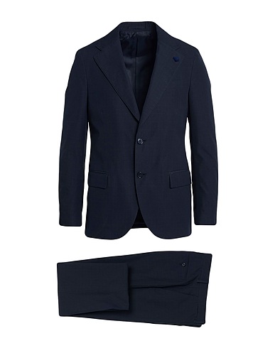 LARDINI Suits Midnight blue 100% Cotton