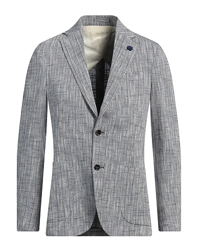 LARDINI Blazer Midnight blue 90% Cotton, 5% Polyamide, 3% Other Fibres, 2% Polyester