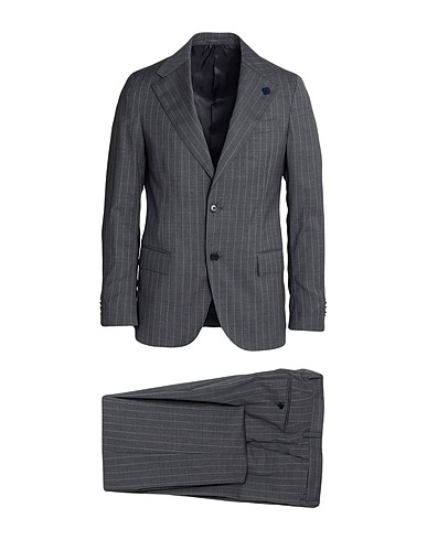 LARDINI Suits Grey 100% Wool