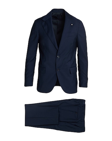 LARDINI Suits Midnight blue 100% Virgin Wool