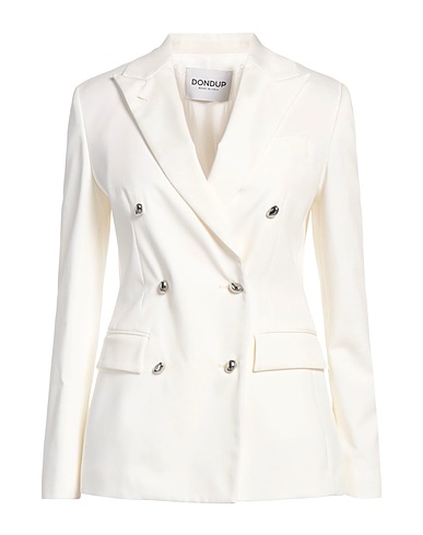 DONDUP Blazer White 69% Modal, 28% Cotton, 3% Elastane