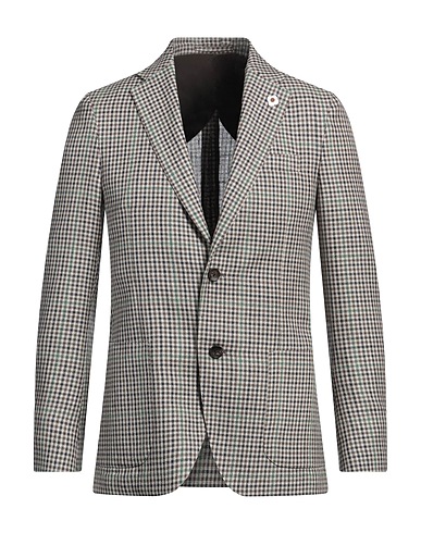 LARDINI Blazer Green 50% Linen, 50% Wool