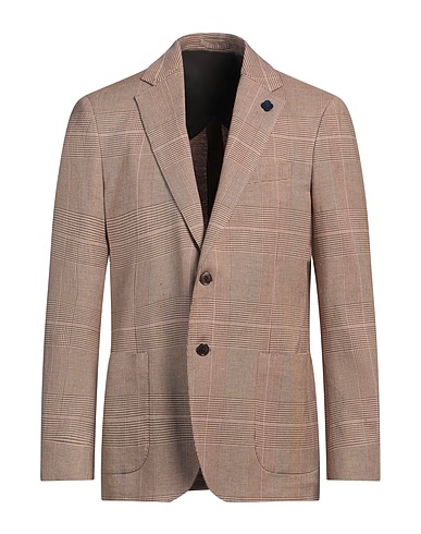 LARDINI Blazer Sand 52% Linen, 46% Cotton, 2% Elastane