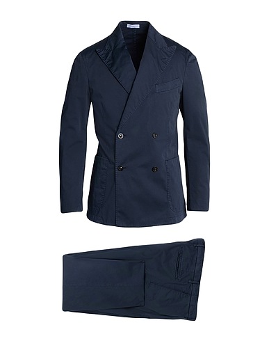 BOGLIOLI Suits Slate blue 97% Cotton, 3% Elastane