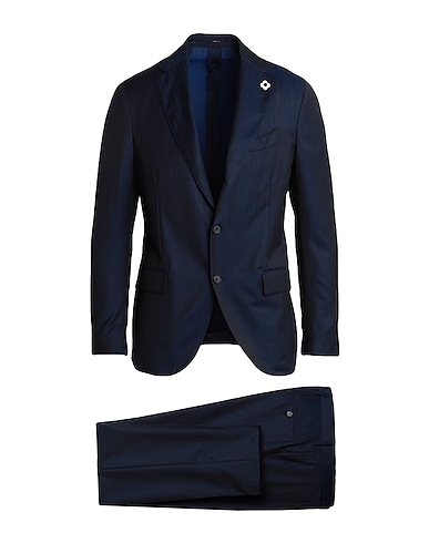 LARDINI Suits Midnight blue 100% Wool